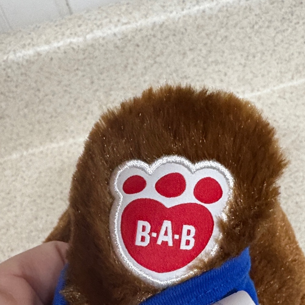 Build-A-Bear Brown Teddy with Blue Happy Birthday Shirt - Picture 5 of 5